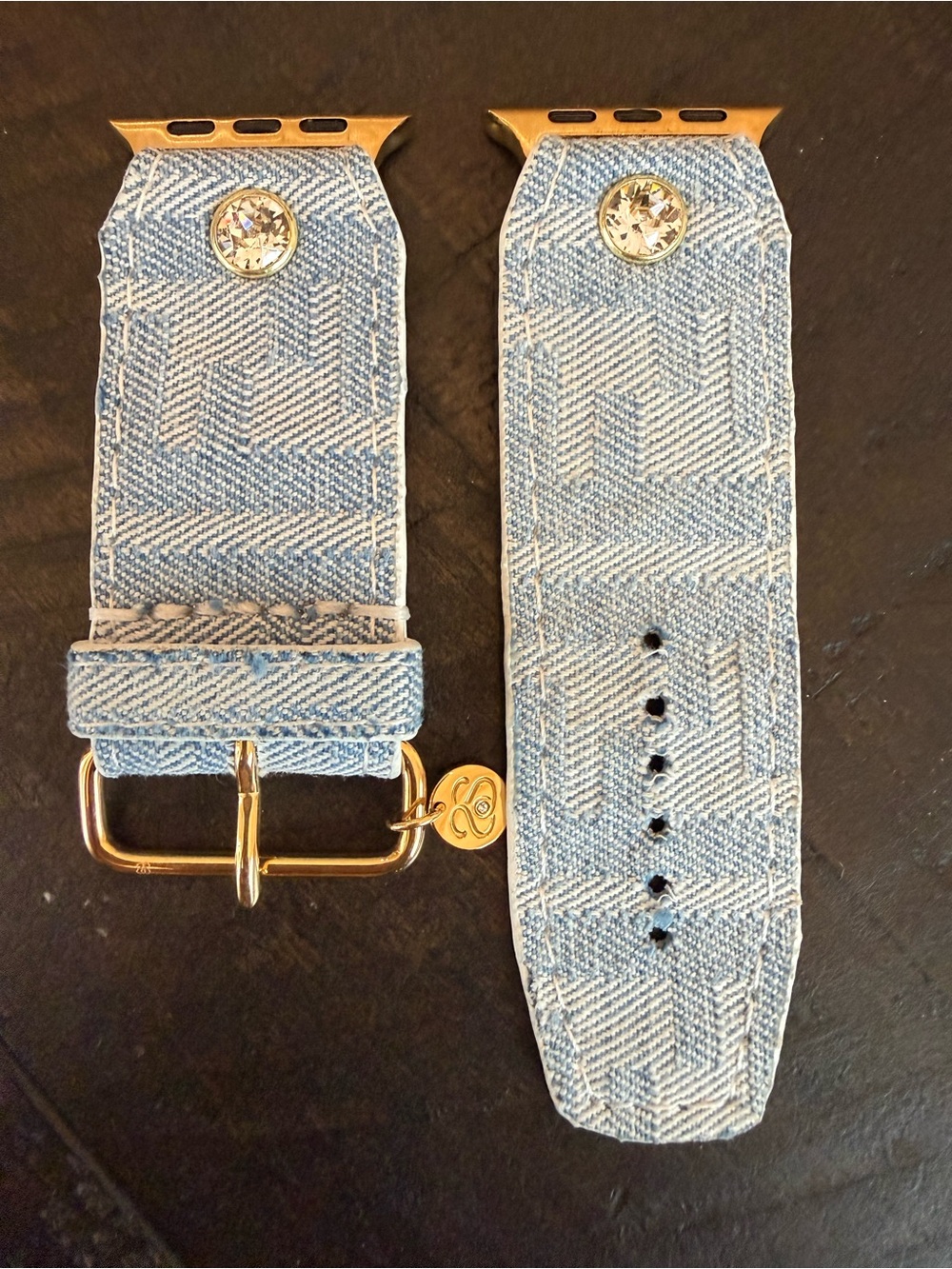 Authentic Upcycled Fendi Denim Watch Band
